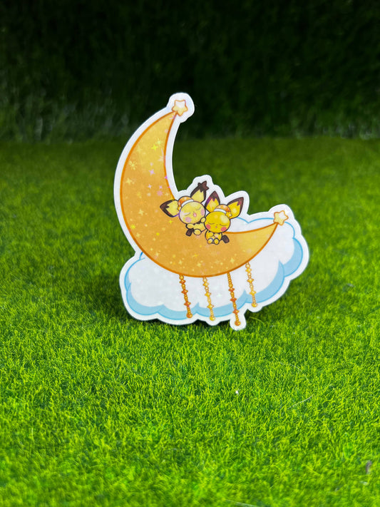 Dreamy Moon Sticker Baby Mouse