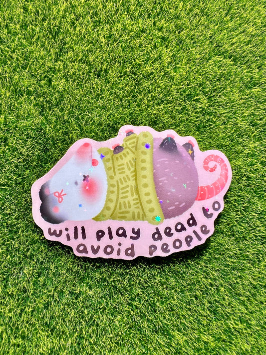 Avoid People Sticker
