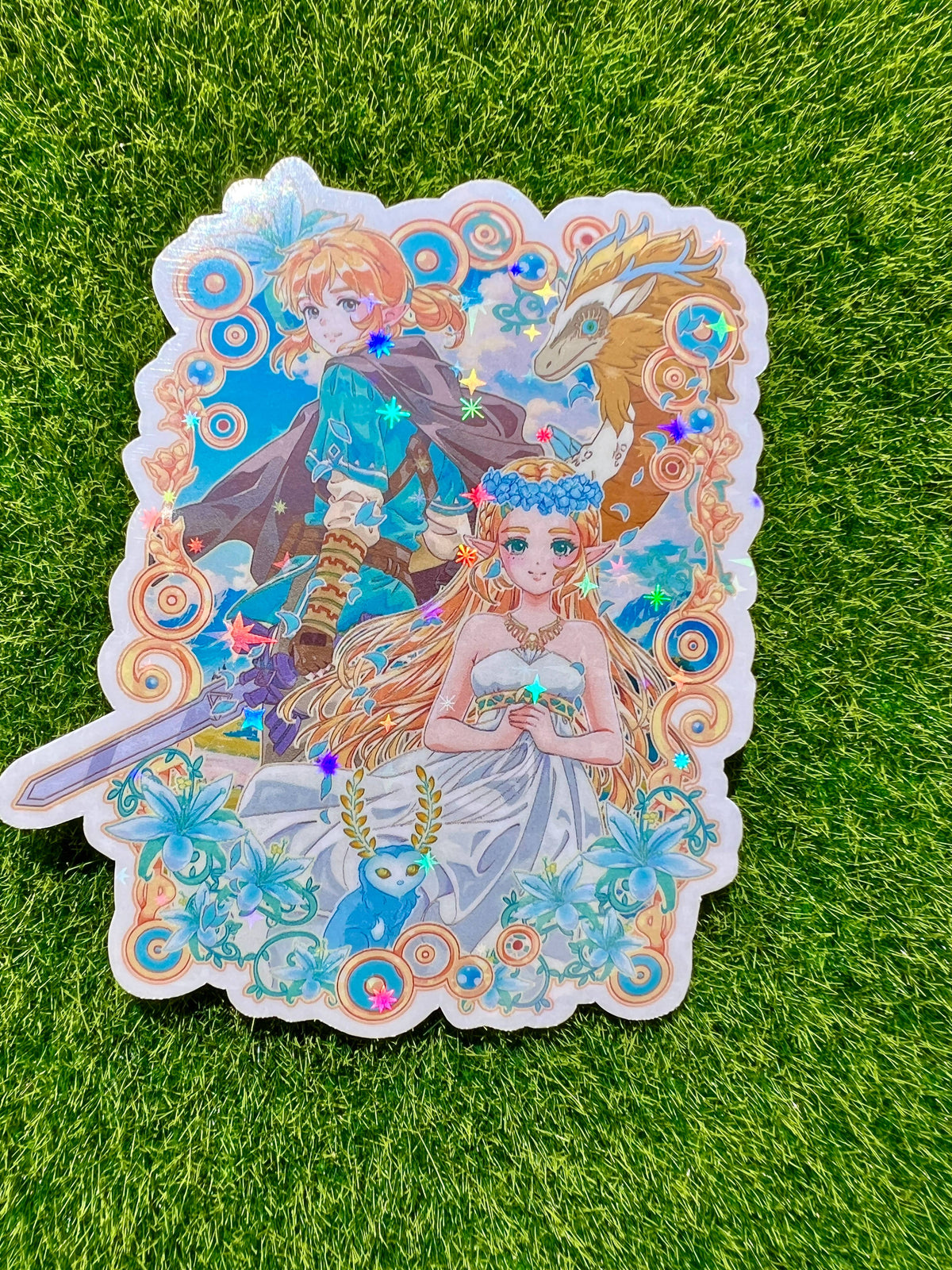 Swordsman And Princess Sticker
