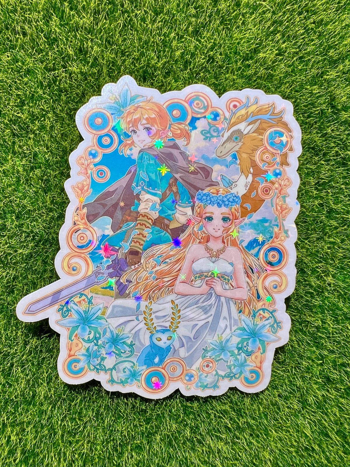 Swordsman And Princess Sticker