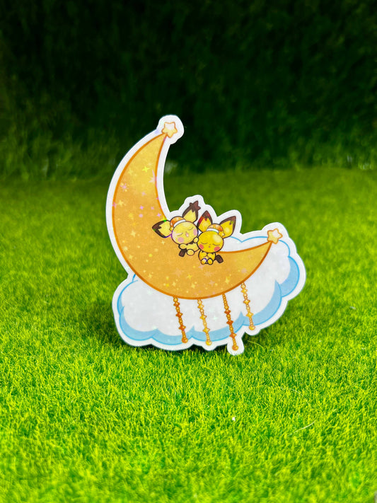 Dreamy Moon Sticker Baby Mouse