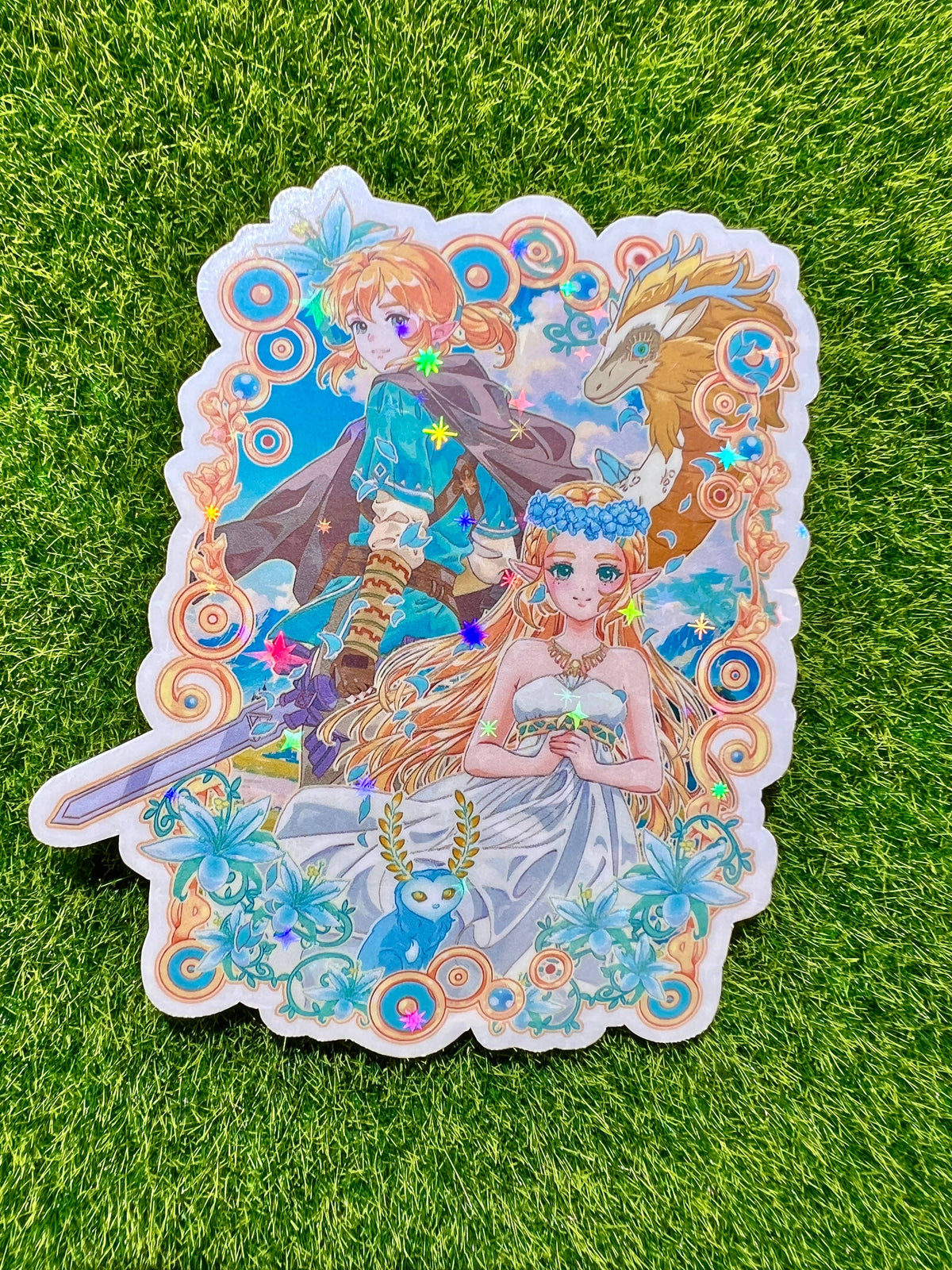 Swordsman And Princess Sticker