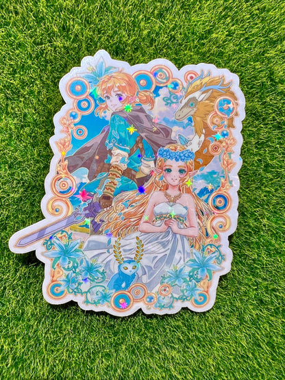 Swordsman And Princess Sticker
