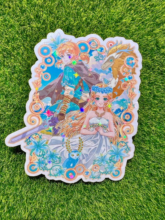 Swordsman And Princess Sticker