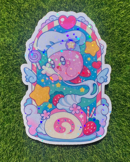 Pink Puffball Sweets Sticker