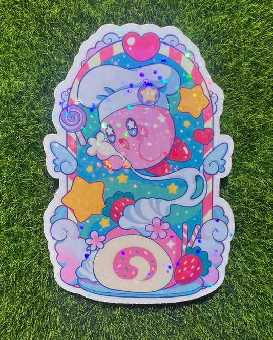 Pink Puffball Sweets Sticker