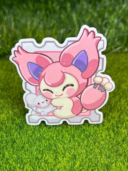 Cat Poke Stamp Sticker Mouse