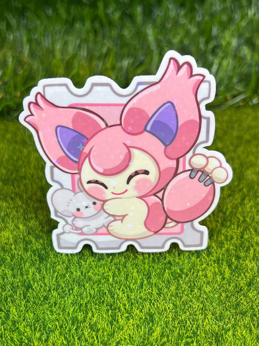 Cat Poke Stamp Sticker Mouse