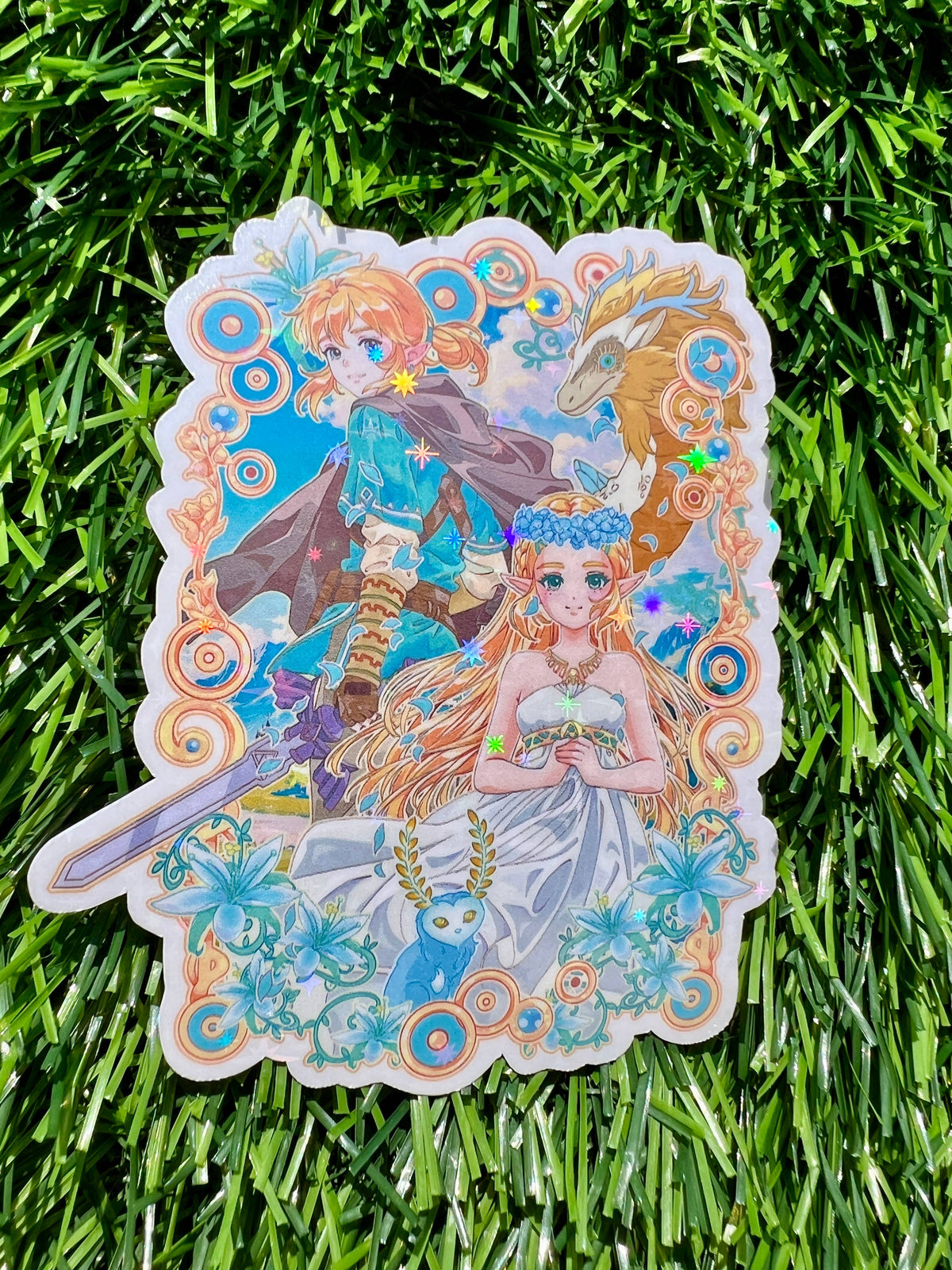 Swordsman And Princess Sticker